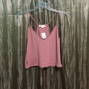 PacSun Light Pink Spaghetti Strap Crop Top